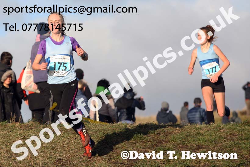 Girls under-13s North Eastern Cross Country, 2018 Northern Cross Country Champs., Wrekenton, Gateshead. Photo:  David T. Hewitson/Sports for All Pics